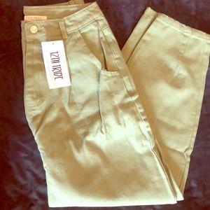 12th tribe Sage green mom jeans in medium, new!!